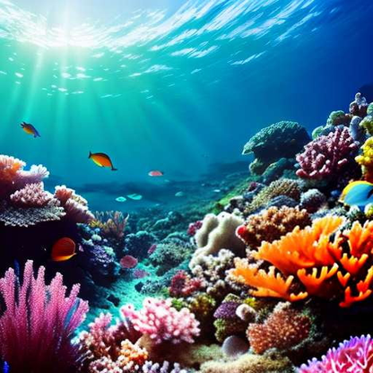 Midjourney Palm Trees and Coral Reefs Prompt - Customizable Image Generation - Socialdraft