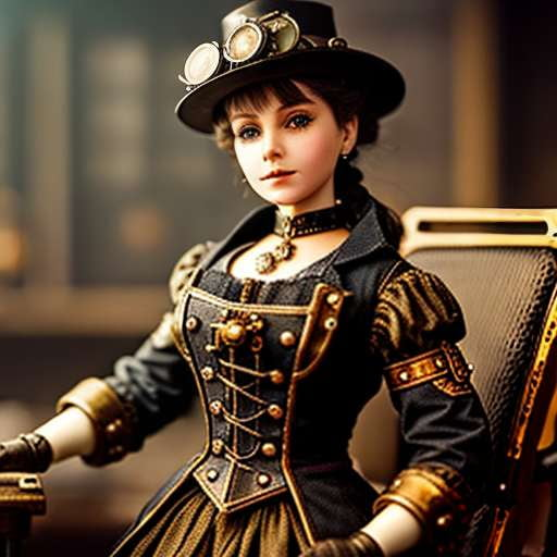 Steampunk Doll Midjourney Portrait - Customizable Text-to-Image Prompts - Socialdraft