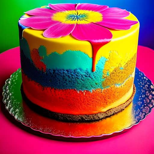 Colorful Underworld Cake Midjourney Prompt - Text-to-Image Customizable Design - Socialdraft