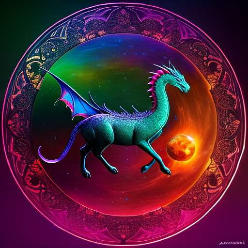 Galactic Dragon Midjourney Prompt - Create your own cosmic creature - Socialdraft