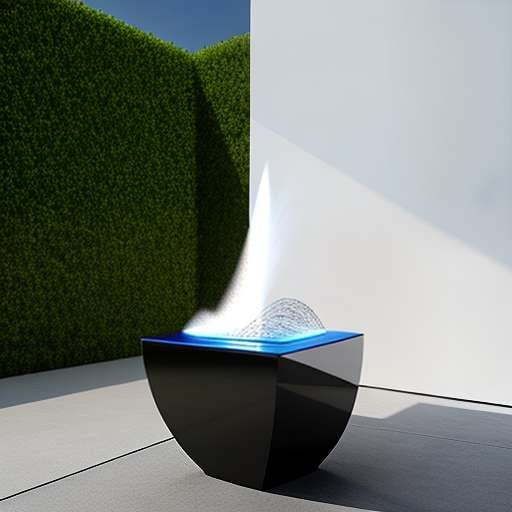 Midjourney Solar Urn Fountain with Wave Sculpture Prompt - Customizable Text-to-Image Midjourney Creation - Socialdraft