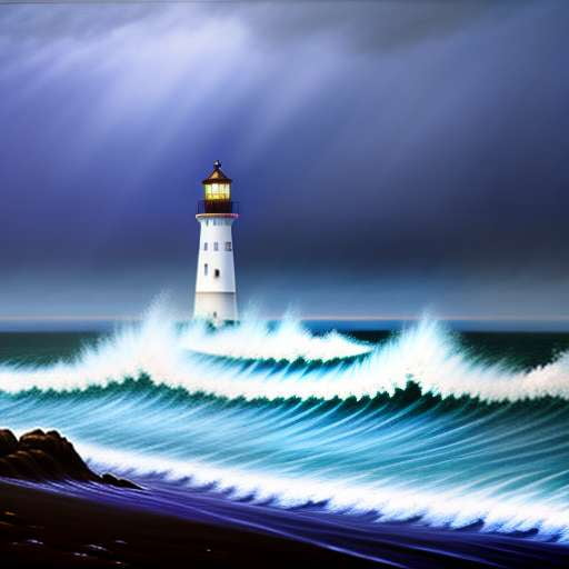 Mystical Lighthouse Midjourney Prompt - Customizable Text-to-Image Artwork - Socialdraft