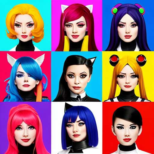 Cosplay Queen Midjourney Sticker Pack - Sexy Anime Girls for Your Creations - Socialdraft
