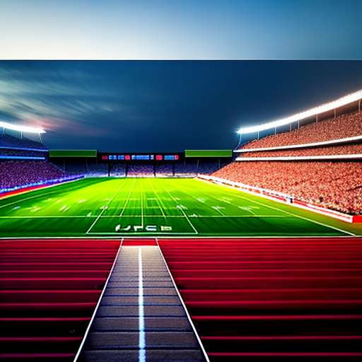 Backlit Football Stadium Midjourney Prompt - Create Your Own Epic Game Day Scene - Socialdraft