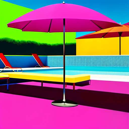 Colorful Poolside Art Midjourney Prompt - Customizable and Unique Art Inspiration for Your Home Décor - Socialdraft
