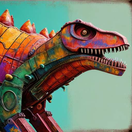 "Rusty Dinosaur Adventure" Midjourney Prompt for Custom Art Creation and Recreation. - Socialdraft