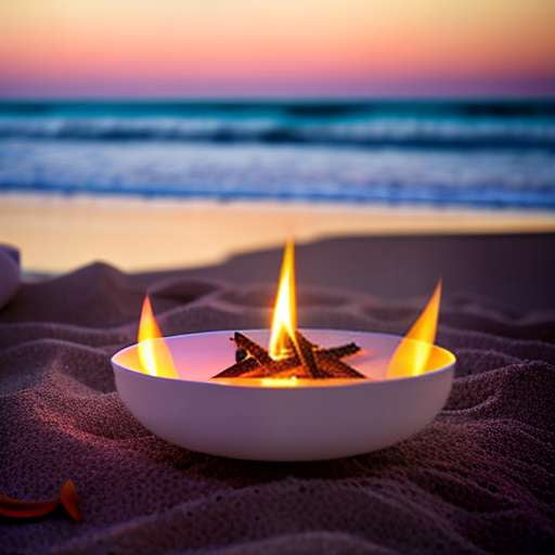 Beach Bonfire Kundalini Sound Bath Midjourney Prompt - Create Your Own Serene Oasis Image - Socialdraft