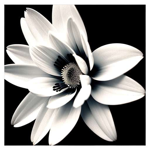 "Flower Power" Black and White Midjourney Illustration Prompt - Socialdraft