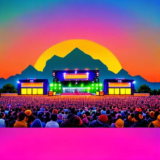 "Sunset Melodies" - Custom Music Festival Inspired Midjourney Prompt - Socialdraft
