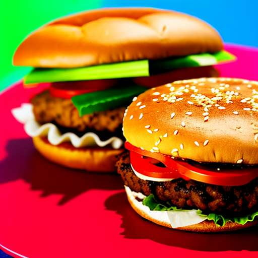 "Buffalo Chick Pretzel Bun Burger" Midjourney Prompt with Customizable Options - Socialdraft