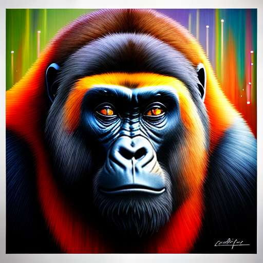 Gorilla Luminous Aura Midjourney Prompt: Create Your Own Awe-Inspiring Wildlife Art - Socialdraft