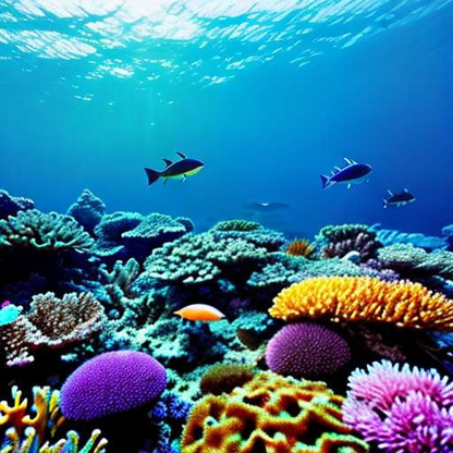 Coral Reef Midday Midjourney Prompt: Underwater Blooms - Socialdraft