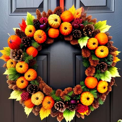 Autumn Wreath Midjourney Image Prompt - Create Your Own Fall-themed Artwork - Socialdraft