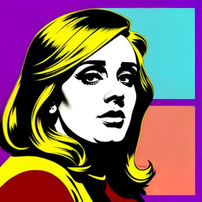 Pop Art Portrait of Adele: Midjourney Image Prompt - Socialdraft