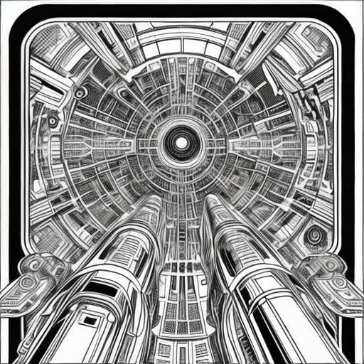 Midjourney Sci-Fi Coloring Pages Collection - Socialdraft