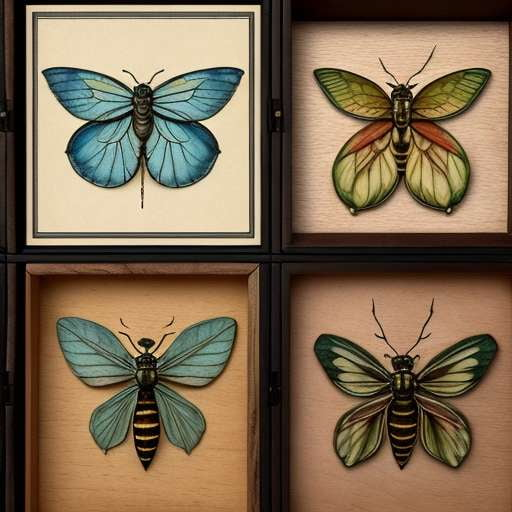 Vintage Insect Specimen Display Drawers for Home Decor and Collections - Socialdraft