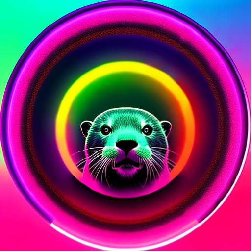 Glowing Otter Midjourney Image Prompt for Custom Artwork - Socialdraft