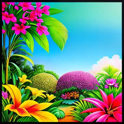 Tropical Garden Midjourney Creation - Customizable Text-to-Image Prompts - Socialdraft