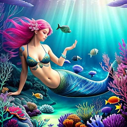 Mermaid Tattoo Midjourney Prompt – Create Your Own Unique Design - Socialdraft