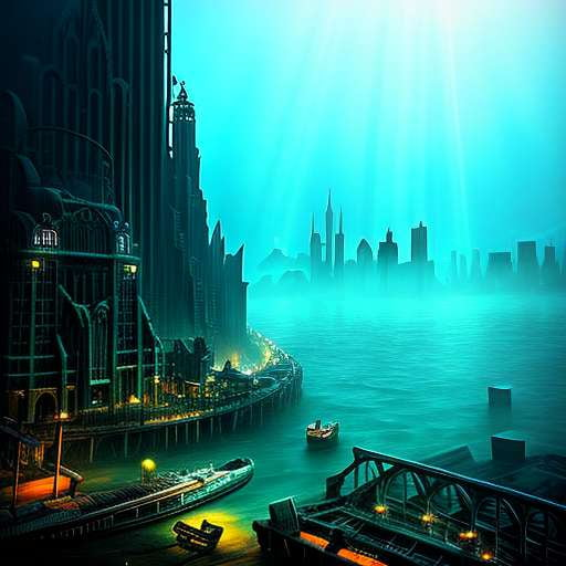 Drowned Metropolis - Midjourney Prompt for Epic Underwater Worlds - Socialdraft