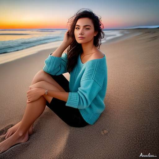 "Coastal Sunrise Portrait" Midjourney Image Prompt - Socialdraft