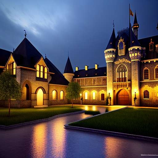 Castle Courtyard Midjourney: Create Your Own Fantasy Scene - Socialdraft