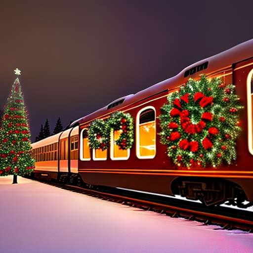 Christmas Train Station Midjourney Prompt - Socialdraft