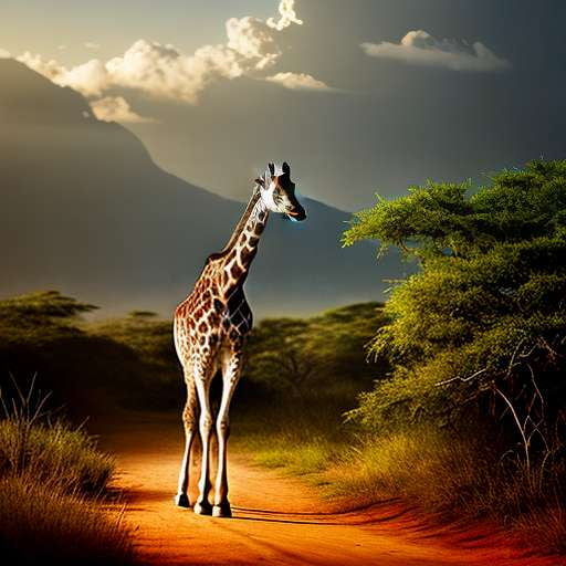 Giraffe Horizon Midjourney Prompt: Unique Customizable Art Creation - Socialdraft