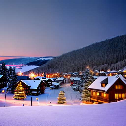 Midjourney Ski Resort Village Scene Generator - Socialdraft
