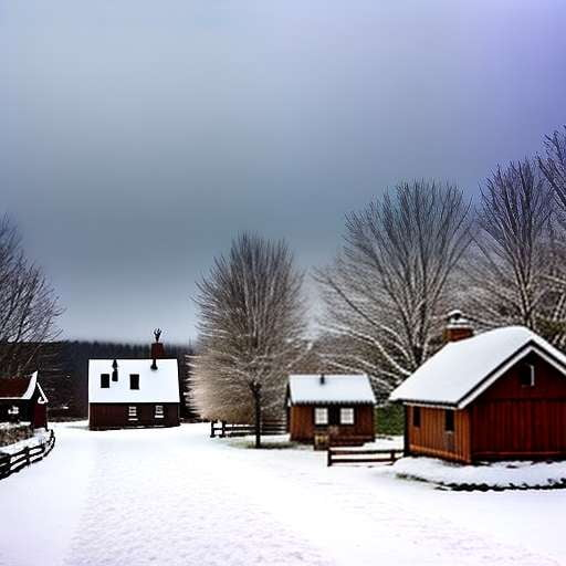 Snowy Village Midjourney Prompt - Create your own winter wonderland! - Socialdraft