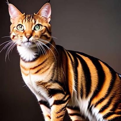 Toyger Cat Scratching Post Midjourney Art Prompt - Socialdraft