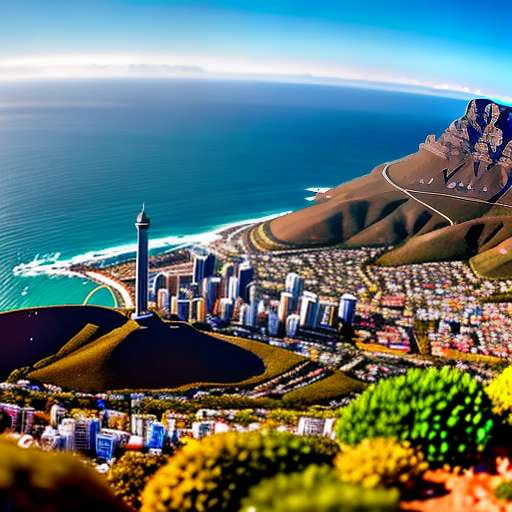 Cape Town Diorama Midjourney Template - Customizable African Landscape - Socialdraft