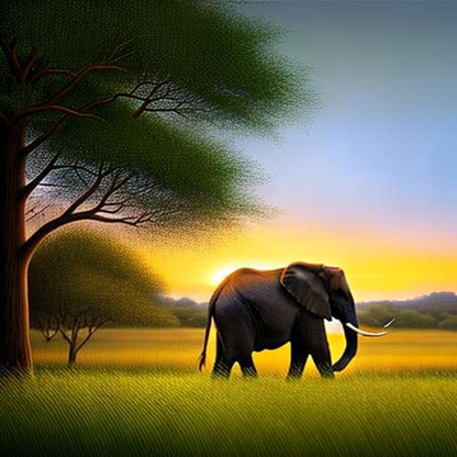 African Elephant Midjourney Image Prompt for Custom Creations - Socialdraft