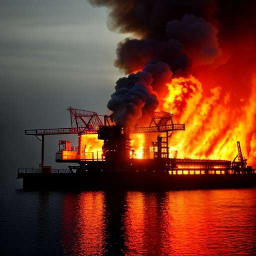 Oil Rig Fire Midjourney Prompt for Stunning Image Creation - Socialdraft