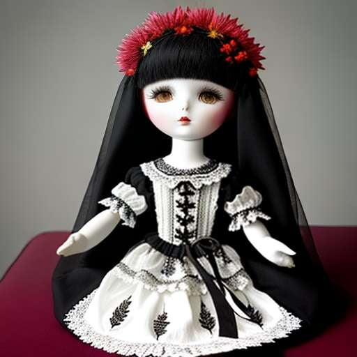 Embroidered Cloth Doll Portrait Midjourney Creation - Socialdraft