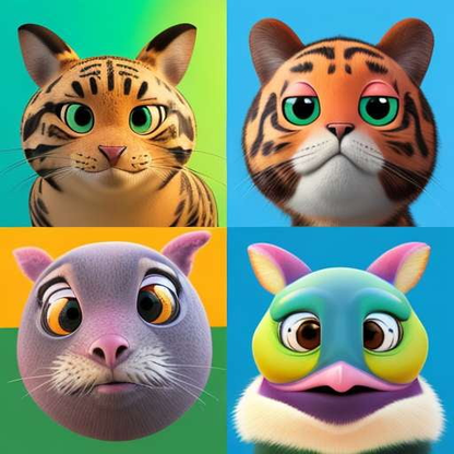 Realistic Pixar-Style Animal Midjourney Prompts - Socialdraft