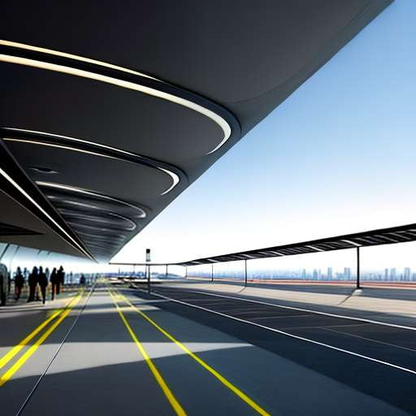 Solar-Powered City Airport Midjourney Image Generator - Socialdraft