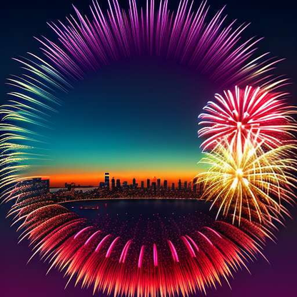 Bright Fireworks Midjourney Prompt - Create Your Own Stunning Fireworks Art - Socialdraft