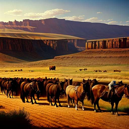 Midjourney Cattle Drive Image Prompt for Western Art Fans - Socialdraft