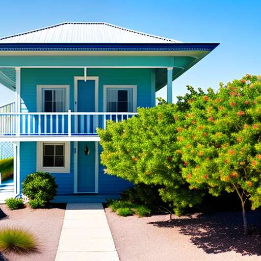 Beach House Midjourney Text-to-Image Prompt for Customizable Art. - Socialdraft