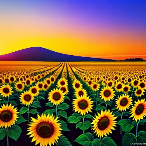 Sunflower Flat Midjourney Prompt - Customizable Floral Art Inspiration - Socialdraft