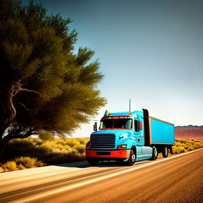 Semi Truck Midjourney Prompt - Customizable Transportation Art Image - Socialdraft