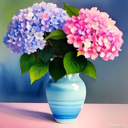 Hydrangea Bloom Text-to-Image Midjourney Prompt - Socialdraft