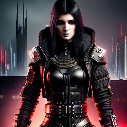 Cyberpunk Military Goth Fashion Midjourney Prompt - Customizable Image Generation - Socialdraft