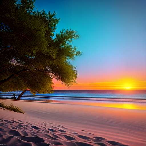 Beach Sunrise Customizable Midjourney Prompt - Create Your Own Serene Scene - Socialdraft
