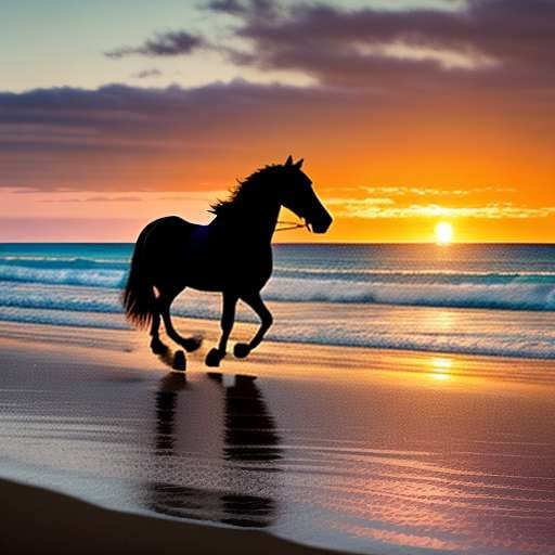Seaside Horseback Riding Midjourney Prompt: Create Your Own Coastal Equine Adventure - Socialdraft