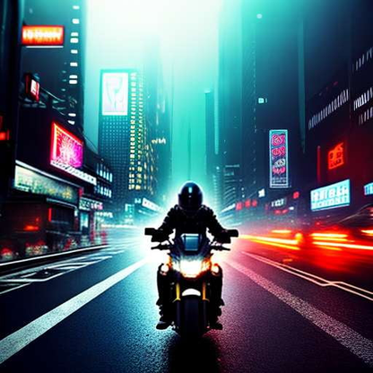"Acid Rain Rider" Midjourney Prompt for Motorcycle Art Inspiration - Socialdraft