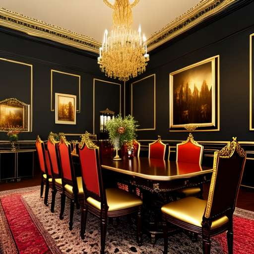 Gothic Dining Room Design Midjourney Prompt: Create Your Own Majestic Feasting Hall - Socialdraft
