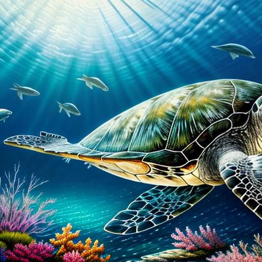 Whale and Sea Turtle Midjourney Portrait in Stunning Detail - Socialdraft