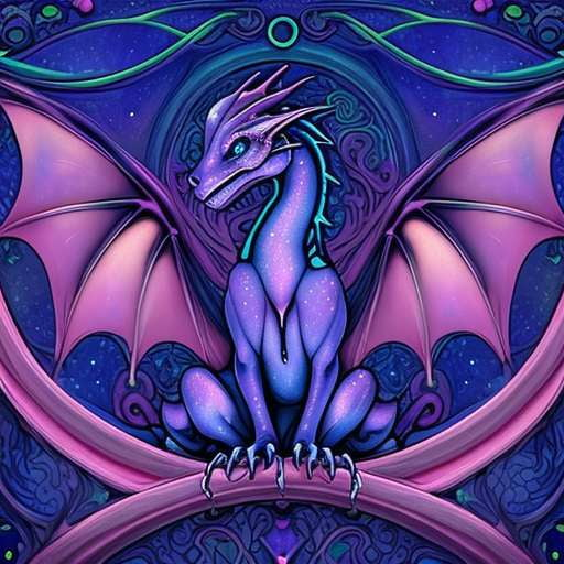 Midjourney Prompts: Create your own Neon Baby Dragon Artwork - Socialdraft